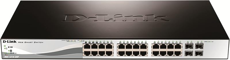 D-Link DES-1210-28P 24-Port PoE Fast Ethernet Smart Managed Switch 2 Gig