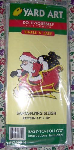 Santa and Flying Sleigh - Do It Yourself Yard Art Patterns - 41" X 38"