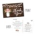 Hadley Designs - Modern Cute Flower Matte Blank Thank You Note Card Stationery For Wedding, Bridesmaid Bridal or Baby Shower, Teachers, Appreciation, Religious, Business - (4 x 6) - 50 Set