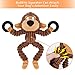 Dog Squeaky Chew Toys Durable 3 Pack Toys Set for Puppy Small Medium Large Dogs Playing Making Fun- Monkey, Bear and Bull