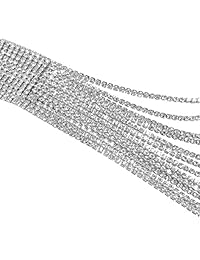 Humble Chic collar con varias capas   Darling Waterfall simulado diamante CZ Crystal cadena babero