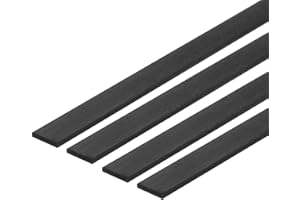 MECCANIXITY 4 Pcs Carbon Fiber Strip 1x5mm 200mm Length Pultruded Flat Carbon Fiber Bars for Kites, RC Airplane