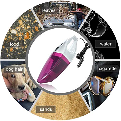 NOOX 12v Handheld High Power Car Vacuum Cleaner, Carpet Cleaner for Car 120W 5000pa with Cigarette Plug Cleaning Pet Hair,Tiny Sands, Bread Crumbs and etc