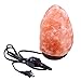 Himalayan Salt Lamp with Wood Base & Dimmer Cord & Light Bulbs,7-9 inch,4.5-6.6 lbs