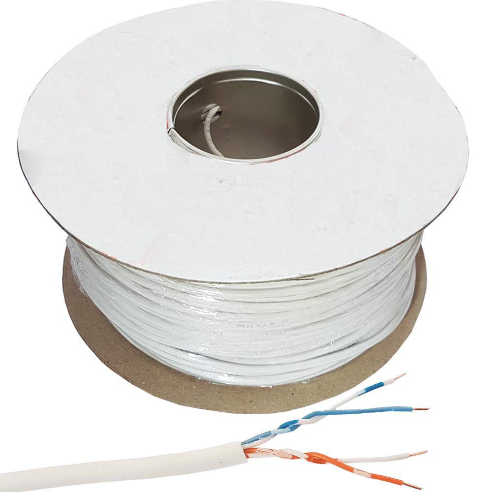 Loops 100m BT Telephone Copper Cable Extension | 2 Pair 4 Core/Way Wire | Multicore Telecom Phone Line Extend Lead Reel | CW1308 Slave Drop