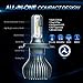 MICTUNING L1 Series H4(9003) LED Headlight Bulbs All-in-One Conversion Kit High/Low Beam Plug-N-Play Non-polarity 60W 6500K Xenon White Extremely Bright - DOT Approved