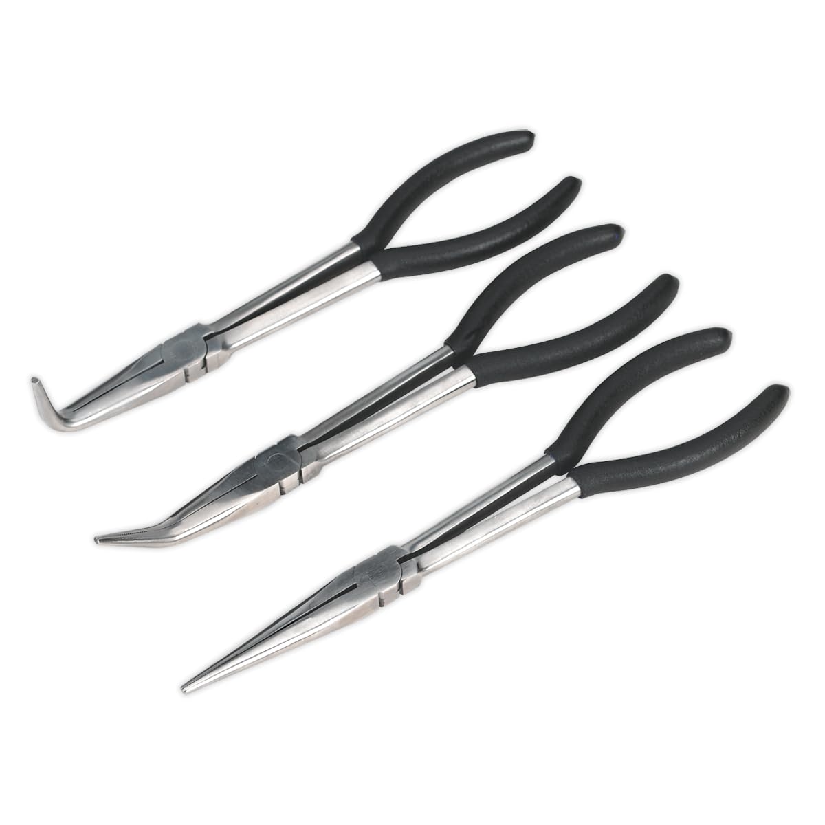 Sealey S0433 Needle Nose Pliers Set, 275mm, 3 Pieces