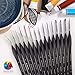 Lunae Arts Miniature Fine Detail 15pc Paint Brush Set Elite Micro Series VI – No Fatigue Triangle Handle, Color Coordinated Tips - Acrylic, Watercolor, Oil, Paint by Numbers Artist Brushes