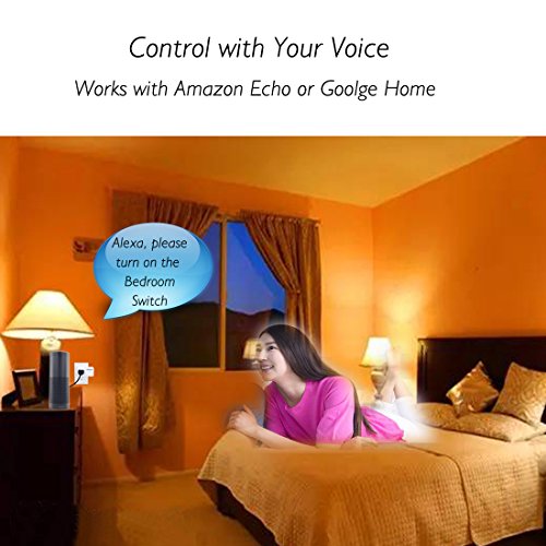 Smart Plug Socket (15A) , Cxy Phone Controlled plug with Energy monitoring for Household Appliances, No Need Hub, Works with Echo & Google Home for Voice Control, Occupied only 1 socket.(2 pack) - Thumbnail 2