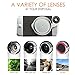 Ztylus iPhone 6s / 6 Metal Series Camera Kit w/ 4-in-1 Lens Attachment, Premium Matte Polycarbonate with Hand Polished Metal Accents (Black)