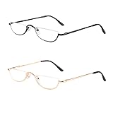 VISENG Half Frame Reading Glasses for Women Men