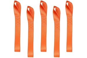 Soft Loop Tie Down Straps,5 Pack Heavy Duty Tie Down Loops,Heavy Duty Motorcycle Soft Ring Fastening Device, Loop Motorbike T