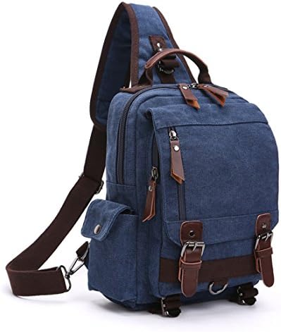 Canvas Sling Backpack Cross Body Backpack Sling Bag Shoulder Chest Bag for Men