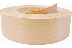 ebpsneer Maple Wood Veneer Edge Banding Roll 1-1/2 inch,Pre-glued Iron-On Veneer with Hot Melt Adhesive Edgebanding Strip,Flexible Wood Tape for Cabinet Repair Furniture (1.5" x25')