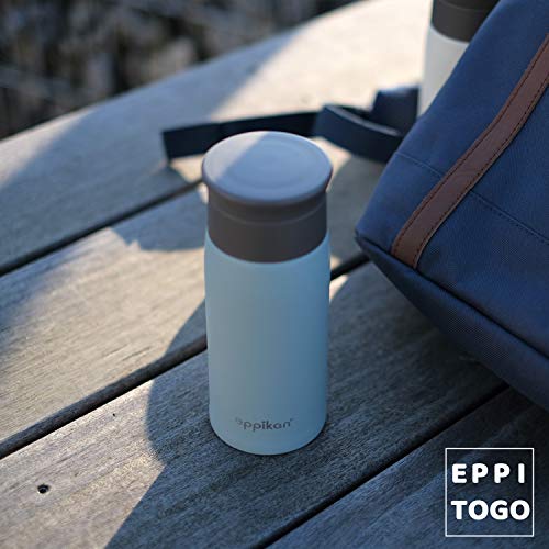 eppikan eppiToGo Edelstahl Thermobecher- Isolierbecher, Kaffee-to-go Becher, 350 ml, 500 ml Travel Mug, Autobecher, auslaufsicher mit hygienischer 360°-Trinköffnung (Powder Pink, 350 ml) – Bild 5