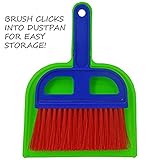Mini Whisk Broom and Dustpan set. Great for Cleaning Compact Spaces - Desks, Cars, Campers & Tents, Offices, Bathrooms, Kitchen Counters, Drawers, Cabinets, and More! Compact Storage, Fun Colors