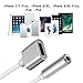2 in 1 Lightning Adapter for iPhone 7，WOOCON Charger and 3.5mm Earphone Jack Cable Adapter (No Music Control) for the iPhone 7 7 Plus 6S 6 iPod iPad
