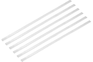 MECCANIXITY 6 Pcs Square Aluminum Flat Bar, 3/32" (2mm) Thick x 25/64" (10mm) Width x 12" (305mm) Long 6061 Aluminum Flat Pla