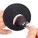 Makeup Brush Cleaning Mat, Codream Makeup Brush Cleaner Pad Set of 2 Cosmetic Makeup Brush Cleaner Washing Tool with Suction Cup (Black) Valentine's Gifts for women