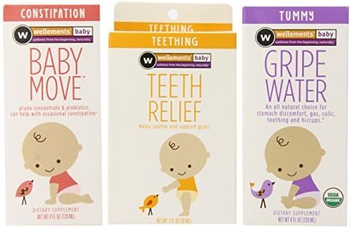 Wellements Infant Remedy Essentials Baby Move, Baby Tooth Oil and Gripe Water, 3 Count by Wellements Baby