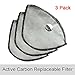 WOLFBIKE Face Mask Active Carbon Replaceable Filters, 3 Pack
