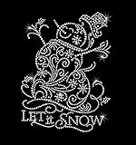 Snowman Christmas Rhinestone Iron on T Shirt Transfer