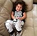 Little Girls Short Sleeve Messy Hair Don't Care Letters Print T-Shirt and Pants Outfit Summer (2T, Black+White)