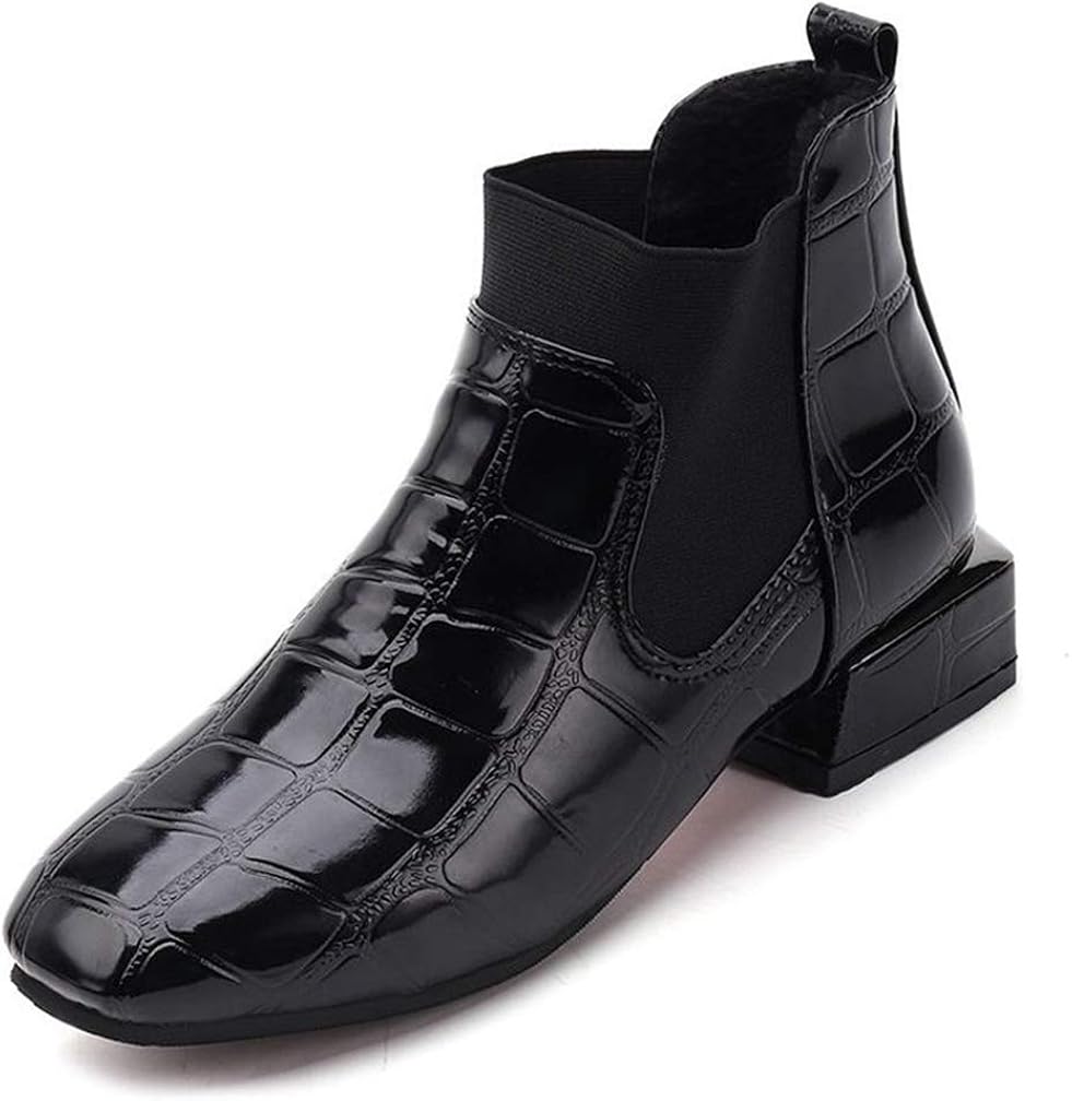 square toe short boots