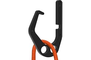 Aluminum Hook for Tree Climber Compatible, Single Hand Operate Chainsaw Tool Hook Arborist Climbing, Open Structure - Strong 