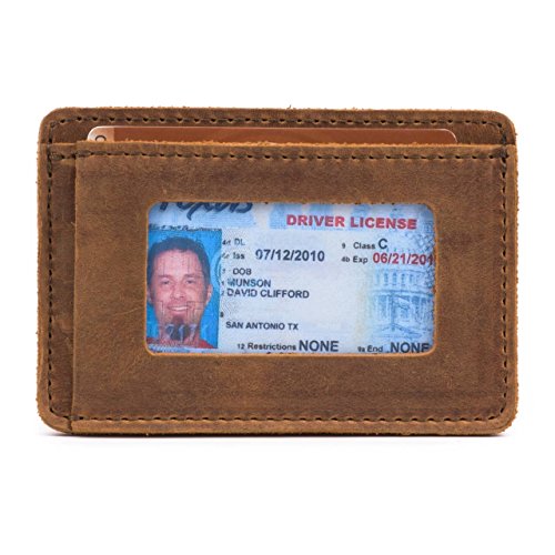 Saddleback Leather Front Pocket ID Wallet - Best Selling 100% Full Grain Small Leather Wallet with 100 Year Warranty