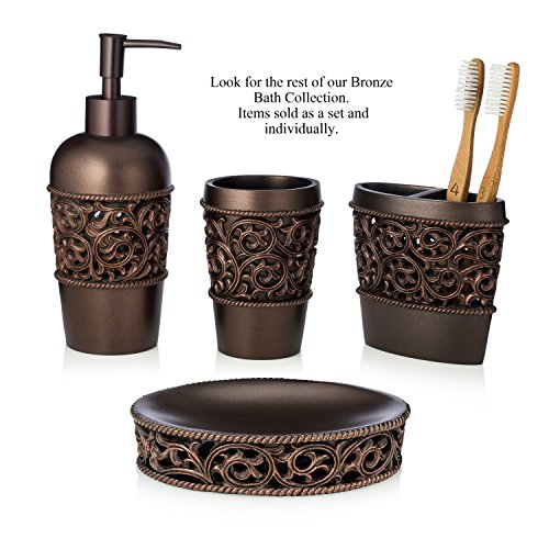 Essentra Home Bronze Finish Squared Tissue Box Cover for Bathroom Vanity Counter Tops Also Great for Bedrooms and Living Rooms - Thumbnail 2