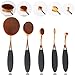Kingstar Bigger Oval Plating Rose Golden Makeup Brush Cosmetic Foundation Cream Powder Blush Makeup Tool(Big Blush Brush) (5pcs Golden)