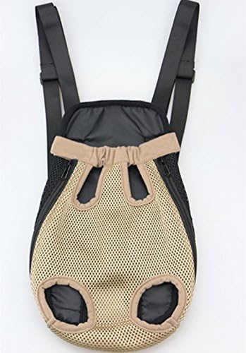 Pet Dog Cat Portable Carrier Back Front Pack for Travel (Brown Large)