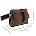 Ibagbar Small Fashion Multifunction Vintage Canvas Waist Bag Fanny Pack Running Pack Outdoor Bag Sporting Bag Cycling Leisure Bag with Detachable Belt for Men and Women Brown