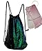 Winmany Mermaid Sequin Drawstring Backpack Glittering Reversible Dance Bag Sports Backpack Bag Outdoor Shoulder Bag
