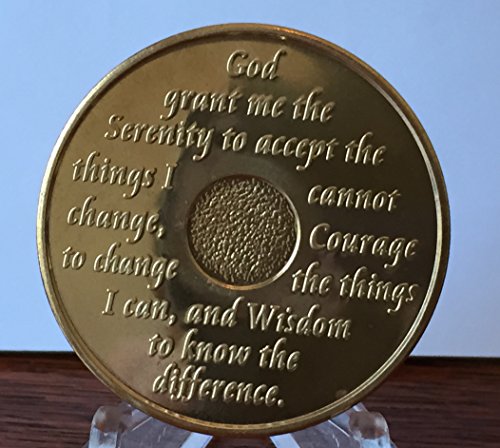 1 Year 24k Gold Plated AA Medallion Anniversary Chip