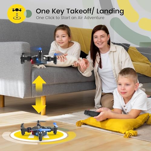 Holy Stone HS190 Foldable Mini Drone for Kids Beginners, RC Nano Quadcopter with Altitude Hold, 3D Flips, High Speeds Rotation, Throw to Go, One Key Return, Great Gift Toys for Boys and Girls,Blue