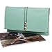 b.m.c BMC Womens Fashionable Faux Leather Large Envelope Style Statement Clutch