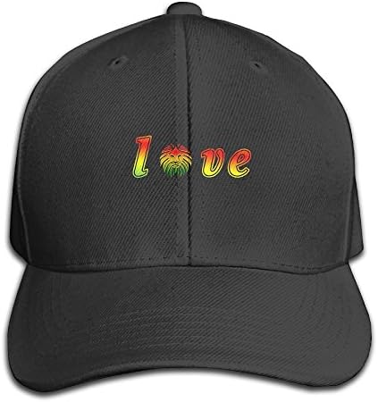 Rasta Lion Jamaican Reggae Love1 Snapback Sandwich Cap Black Baseball Cap Hats Adjustable Peaked Trucker Cap