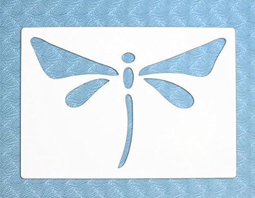 The Bodhi Tribe Dragonfly Yoga Stencil- Dragonflies symbolize the deeper meaning of life, making them buggy favorites among yogis and spiritual gurus. White plastic- painted area 7" x 4.5"