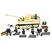 ST Blocks WW2 German Blitzkrieg Motorized infantry Panzerkampfwagen VI Ausf. E Tiger I Tank Brigade Heavy Artillery Army Military Building Blocks Toys 1050+pcs 6 dolls