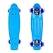 Skateboards - ENKEEO 22 Inches Complete Skateboard Cruiser Plastic Banana Board with Bendable Deck and Smooth PU Casters for Kids Boys Youths Beginners, Blue