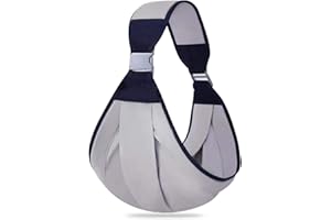 CAVULO Bubsling Baby Carrier Blooming Babies, Blooming Babies Baby Sling Carrier, Baby Carriers Newborn to Toddler Adjustable Waistband with Strong Support (All Season, Grey)