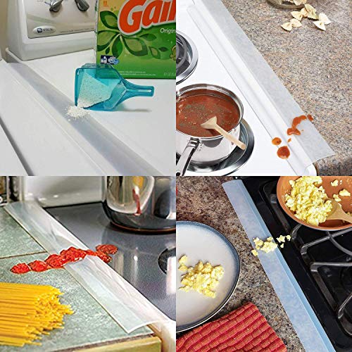 image for HELESIN Silicone Gap Cover, (2 PACK) Silicone Gap Stopper Kitchen Stov