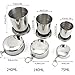 3 Pack Collapsible Cup Stainless Steel Portable Folding Metal Telescopic Keychain Cups Mug for Excursion Outdoor Travel Camping Picnic Hiking Backpacking 240ml /140ml /75ml