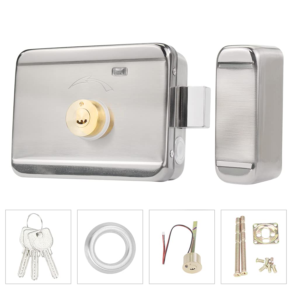 KUMU Mute Security Electricc Control Smart Door Lock for Door Access Control System Open the Door with Key for House Entry Protection Defense