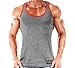 Monsta Clothing Co. Men Bodybuilding Workout (Monsta-000) Gym Tank Top (G:GY/RD) Grey/Red