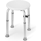 Careboda Adjustable Bath Chair for Inside Shower, Shower Stool with Upgraded Stainless Steel, Tool-Free Assembly, 8 Adjustabl