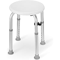 Careboda Adjustable Bath Chair for Inside Shower, Shower Stool with Upgraded Stainless Steel, Tool-Free Assembly, 8 Adjustabl