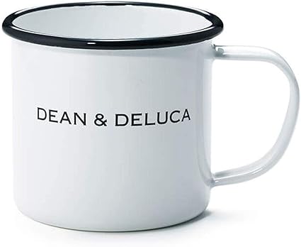 Amazon ラッピング済み ギフト プレゼント用 ディーン デルーカ Dean Deluca ホーローマグ コップ カップ 保温 ホーロー クッキング 料理 キッチン アウトドア ブレイクタイム グリーン ホワイト インスタ映え ロゴ レディース メンズ ホワイト Dean Deluca